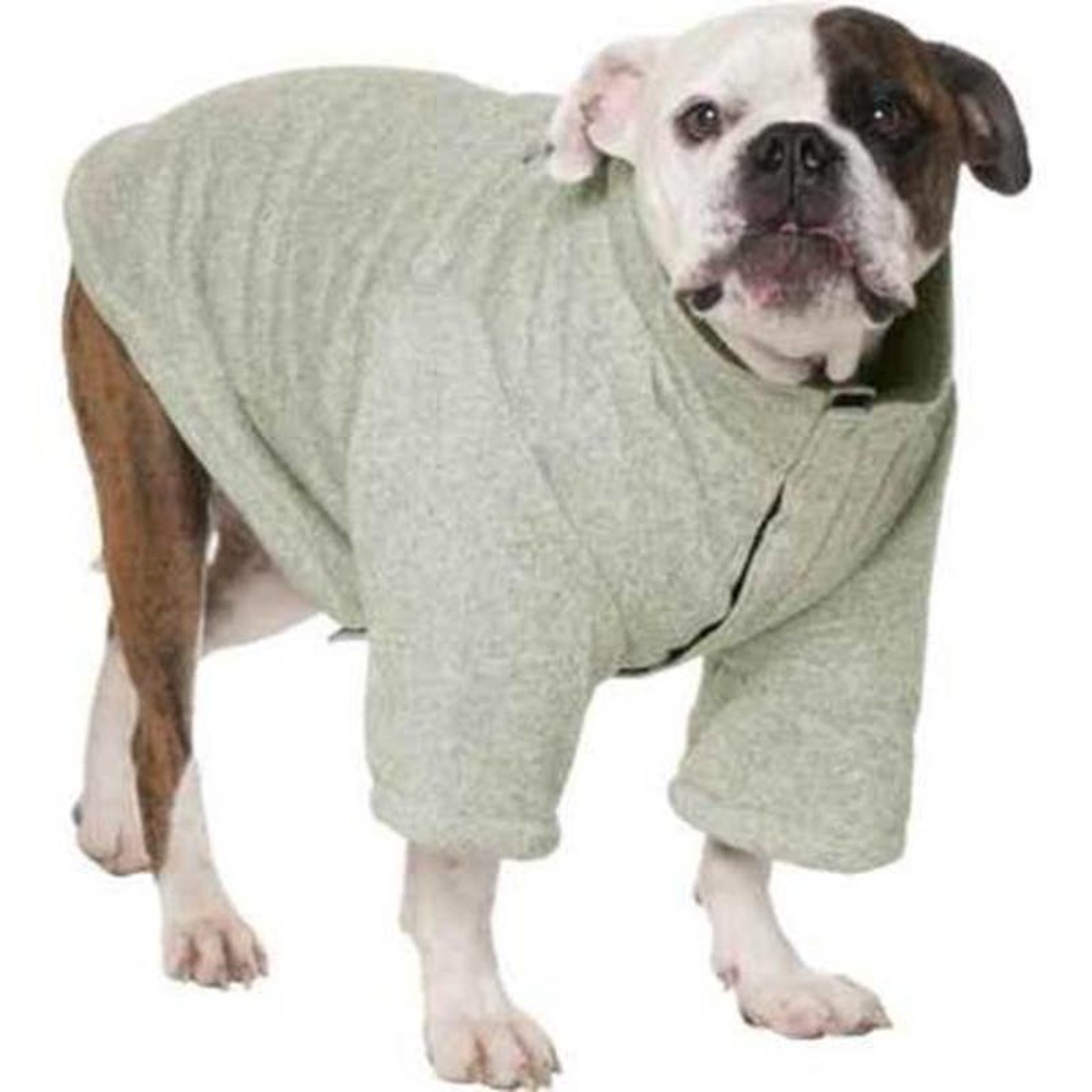 Dog Coat LARGE Green Heather Polartec Fleece-lined [New With Tags Attached] - Picture 2 of 6